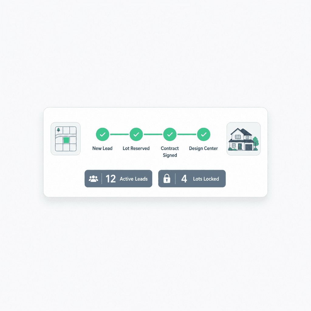 New home sale created in under 60 seconds in the Cornerstone PM™ home builder sales pipeline