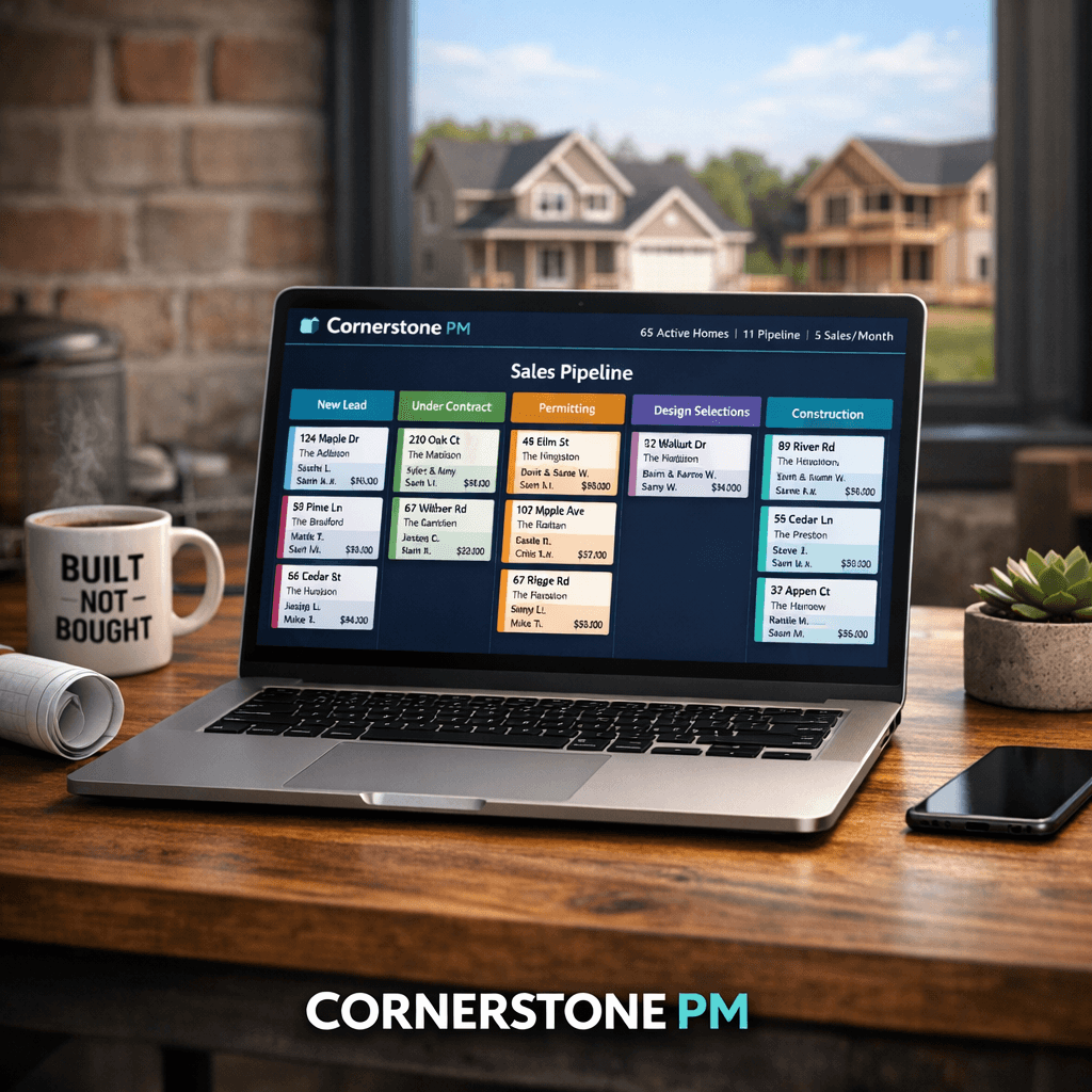 New home sale created in under 60 seconds in the Cornerstone PM™ home builder sales pipeline