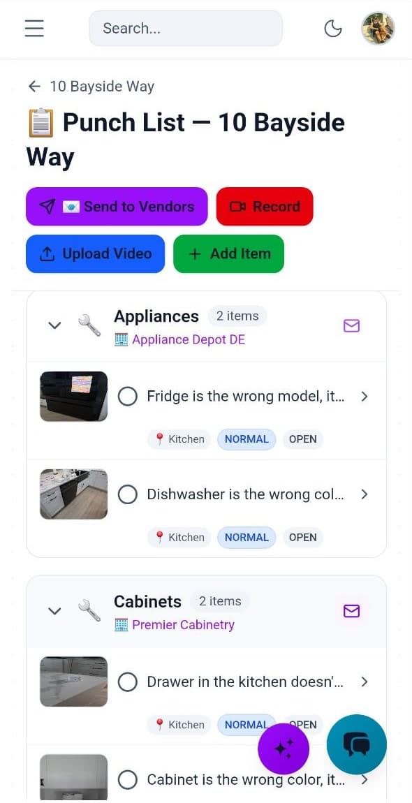 Punchlist AI screenshot